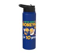 We Have Been Honeys for 10 Years Wedding Anniversary Couple Stainless Steel Insulated Water Bottle