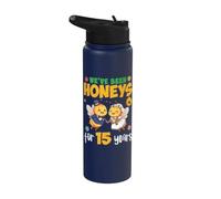We Have Been Honeys for 15 Years Wedding Anniversary Couple Stainless Steel Insulated Water Bottle