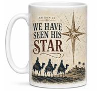 We Have Seen His Star Matthew 2:2 Christmas Gift Mug