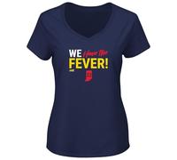 We Have The Fever! T-Shirt for Indiana Basketball Fans (SM-5XL), Navy Ladies V-neck, XL