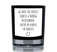 We Have The Perfect Auntie & Nephew Relationship. You're My Auntie. I'm Perfect! 20cl Candle 60 SECOND MAKEOVER Black One Size