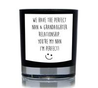 We Haver The Perfect Nan & Grandaughter Relationship. You're My Nan, I'm Perfect Funny 20cl Candle 60 SECOND MAKEOVER Black One Size