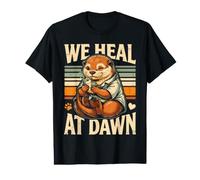 We Heal At Dawn Otter River Wildlife Healing Value Graphic T-Shirt