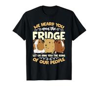 We Heard You Open The Fridge Animals Pet Owner Guinea Pig T-Shirt, Men, Black, X-Large