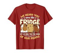 We Heard You Open The Fridge Animals Pet Owner Guinea Pig T-Shirt, Men, Cranberry Red, X-Large