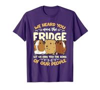 We Heard You Open The Fridge Animals Pet Owner Guinea Pig T-Shirt, Men, Purple, Medium