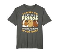 We Heard You Open The Fridge Animals Pet Owner Guinea Pig T-Shirt, Men's Big and Tall, Asphalt Grey, 4X Tall