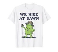 We Hike At Dawn Frog Hiker Trekking Sunrise T-Shirt
