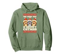 We Hiss You a Meowy Catmas Funny Christmas Cats Pullover Hoodie