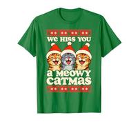We Hiss You a Meowy Catmas Funny Christmas Cats T-Shirt