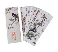 WE-HYTRE 30pcs Book Marks,Chinese Style Flowers Birds Bookmarks Paper Page Notes Label Message Card Book Marker