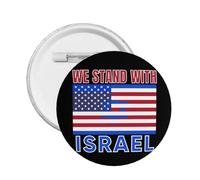 We I Stand With Israel Button Pins American Israel Flag Pin Pray For Israel Strong Button Support Israel Round Badge For Clothes Bag Hat