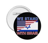 We I Stand With Israel Button Pins American Israel Flag Pin Pray For Israel Strong Button Support Israel Round Badge For Clothes Bag Hat