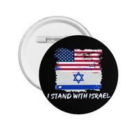 We I Stand With Israel Button Pins American Israel Flag Pin Pray For Israel Strong Button Support Israel Round Badge For Clothes Bag Hat
