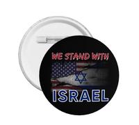 We I Stand With Israel Button Pins American Israel Flag Pin Pray For Israel Strong Button Support Israel Round Badge For Clothes Bag Hat