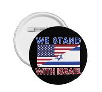 We I Stand With Israel Button Pins American Israel Flag Pin Pray For Israel Strong Button Support Israel Round Badge For Clothes Bag Hat