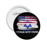 We I Stand With Israel Button Pins American Israel Flag Pin Pray For Israel Strong Button Support Israel Round Badge For Clothes Bag Hat
