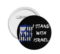 We I Stand With Israel Button Pins American Israel Flag Pin Pray For Israel Strong Button Support Israel Round Badge For Clothes Bag Hat