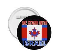 We I Stand With Israel Button Pins Canada Israel Flag Pin Pray For Israel Strong Button Support Israel Round Badge For Clothes Bag Hat
