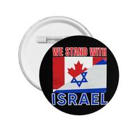 We I Stand With Israel Button Pins Canada Israel Flag Pin Pray For Israel Strong Button Support Israel Round Badge For Clothes Bag Hat
