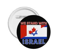 We I Stand With Israel Button Pins Canada Israel Flag Pin Pray For Israel Strong Button Support Israel Round Badge For Clothes Bag Hat