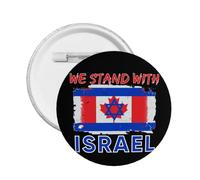 We I Stand With Israel Button Pins Canada Israel Flag Pin Pray For Israel Strong Button Support Israel Round Badge For Clothes Bag Hat