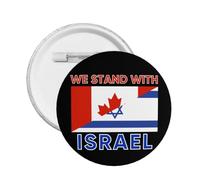 We I Stand With Israel Button Pins Canada Israel Flag Pin Pray For Israel Strong Button Support Israel Round Badge For Clothes Bag Hat