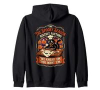 We Knead 'Em You Want 'Em Spooky Season Biscuit Factory Cat Zip Hoodie