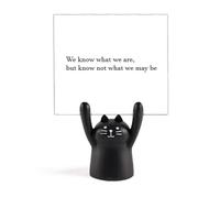 We Know Not What We May Be Memo Holder Cartoon Black Cat Stand Decoration