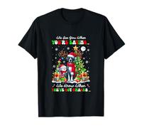 We Know When You're Eating Snacks Christmas Santa Great Dane T-Shirt
