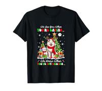 We Know When You're Eating Snacks Christmas Santa Samoyed T-Shirt