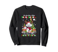 We Know When You're Eating Snacks Xmas Santa Bichon Frise Sweatshirt