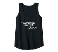 We Know You A Snitch Big Mouth Funny Tattletale Snitching Tank Top, Women, Black, Small