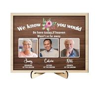 We Know You Would Be Here Today If Heaven Wasn't So Far Away Wedding Memory Sign Custom Photo Name Wedding Reception Plaque Sympathy Gift for Couple Newlyweds Remembrance Art Frame