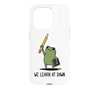 We Learn At Dawn Funny Frog Meme Teaching School Teacher Case for iPhone 15 Pro