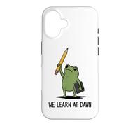We Learn At Dawn Funny Frog Meme Teaching School Teacher Case for iPhone 16