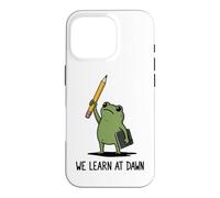We Learn At Dawn Funny Frog Meme Teaching School Teacher Case for iPhone 16 Pro