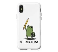 We Learn At Dawn Funny Frog Meme Teaching School Teacher Case for iPhone X/XS