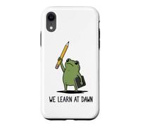 We Learn At Dawn Funny Frog Meme Teaching School Teacher Case for iPhone XR
