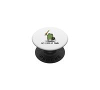 We Learn At Dawn Funny Frog Meme Teaching School Teacher PopSockets Adhesive PopGrip