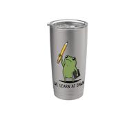 We Learn At Dawn Funny Frog Meme Teaching School Teacher Stainless Steel Insulated Tumbler