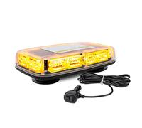WE LITING Amber LED Strobe Roof Emergency Warning Beacon with 48 LEDs - 12V-24V Recovery Light with 16 Flash Modes and Magnetic Base for Car Truck Vehicles (1PCS)
