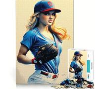 We Love Baseball 1000-piece Jigsaw Puzzles Brain Training Fun Tight Interlock No Gaps Bonding Activity for Loved Ones (38x52cm)