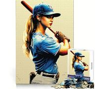 We Love Baseball 1000 Piece Jigsaw Puzzles for Teenagers Jigsaw Cognitive Workout Calm Leisure Ideal Fit Winter Gift (38x52cm)