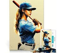 We Love Baseball 1000 Piece Jigsaw Puzzles Mind Challenge Toy High Precision Die Cut Amusing Challenge for Waiting Time (50x75cm)