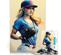 We Love Baseball 1000 Pieces Puzzles for Teenagers Mind Boost Fun High Accuracy Cutting Craft Calming Mental Break Activity (38x26cm)