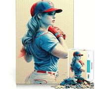We Love Baseball Jigsaw 1000 Pieces Memory Skill Fun Smooth Edge Perfect Interlock Fun-filled Way to Fill Empty Hours (38x52cm)