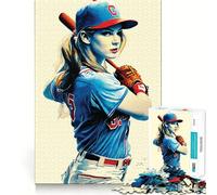 We Love Baseball Jigsaw Puzzles1000 Pieces Recall Skill Fun Professional Grade Cutting Thoughtful Gift for Mind Activity (38x26cm)