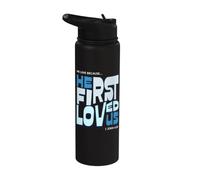 We Love Because He First Loved Us Christian Faith Verse Stainless Steel Insulated Water Bottle