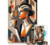 We Love Coffee 1000-piece Jigsaw Puzzles Brain Focus Game Expert Cutting Craftsmanship Fascinating Hobby for Idle Moments (38x26cm)